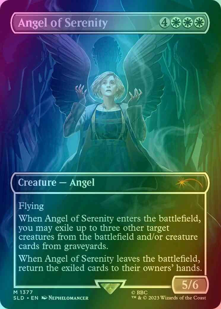 Angel of Serenity [1377] [Borderless] [Doctor Who: Weeping Angels] [Secret Lair Drop] [Foil]
