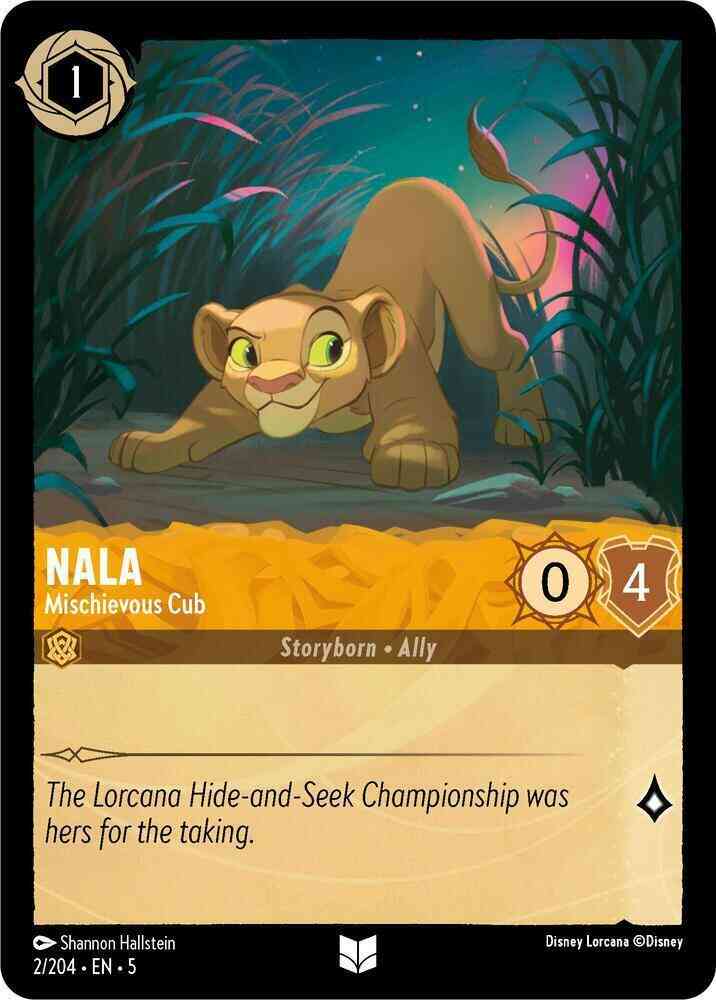 Nala - Mischievous Cub - 2/204 [Shimmering Skies] [Non-Foil]