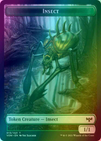 Insect Token (13) // Spirit Cleric Token (04) [Innistrad: Crimson Vow: Tokens] [Foil]