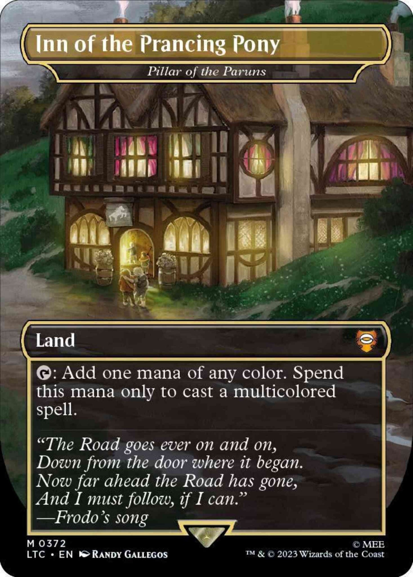 Inn of the Prancing Pony - Pillar of the Paruns [372] [Borderless] [Realms and Relics] [The Lord of the Rings: Tales of Middle-earth: Commander] [Non-Foil]