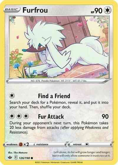 Furfrou - 126/198 - Common [swsh6-126] [Reverse Holo]