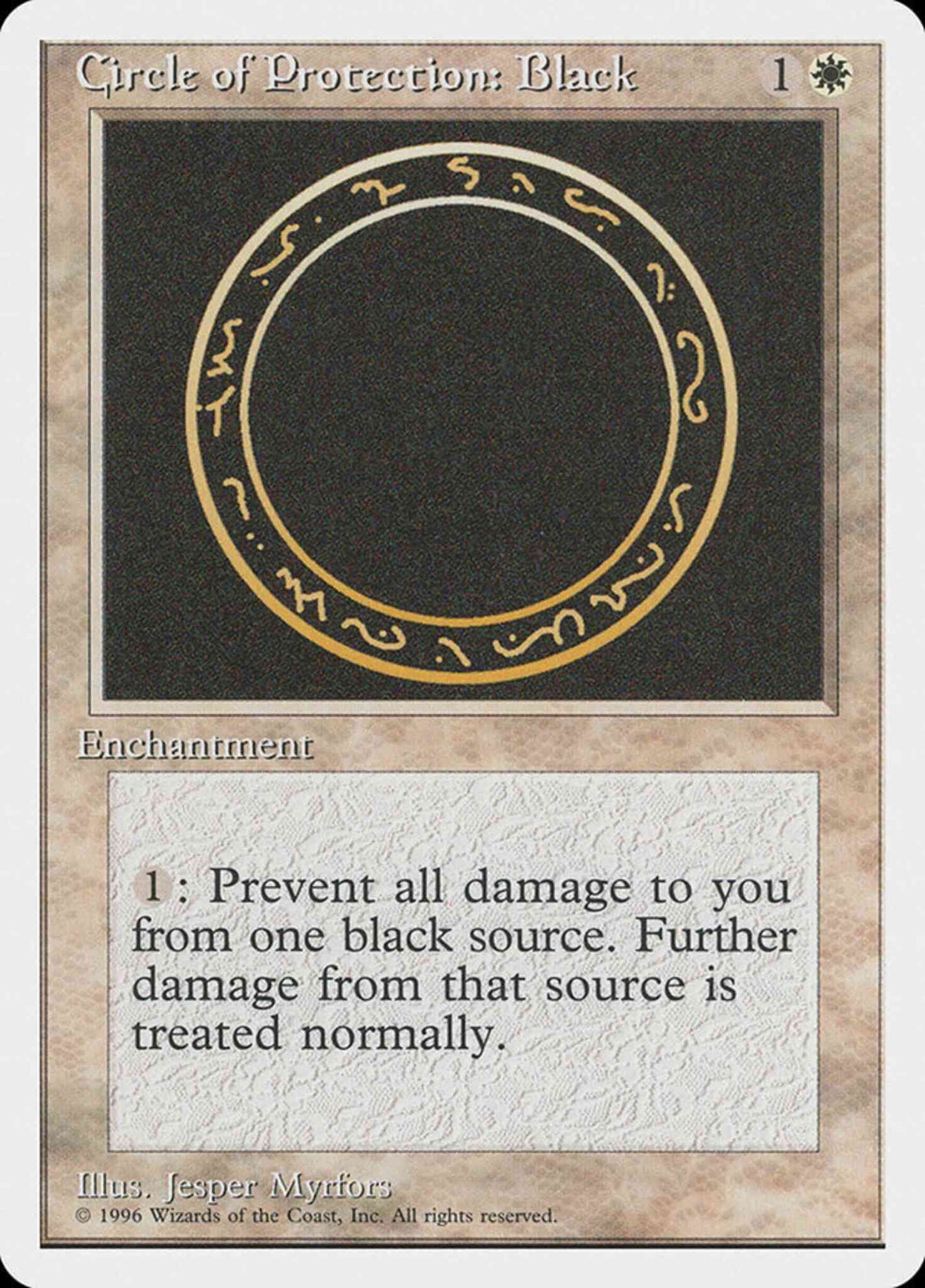 Circle of Protection: Black [2] [Introductory Two Player Set] [Non-Foil]