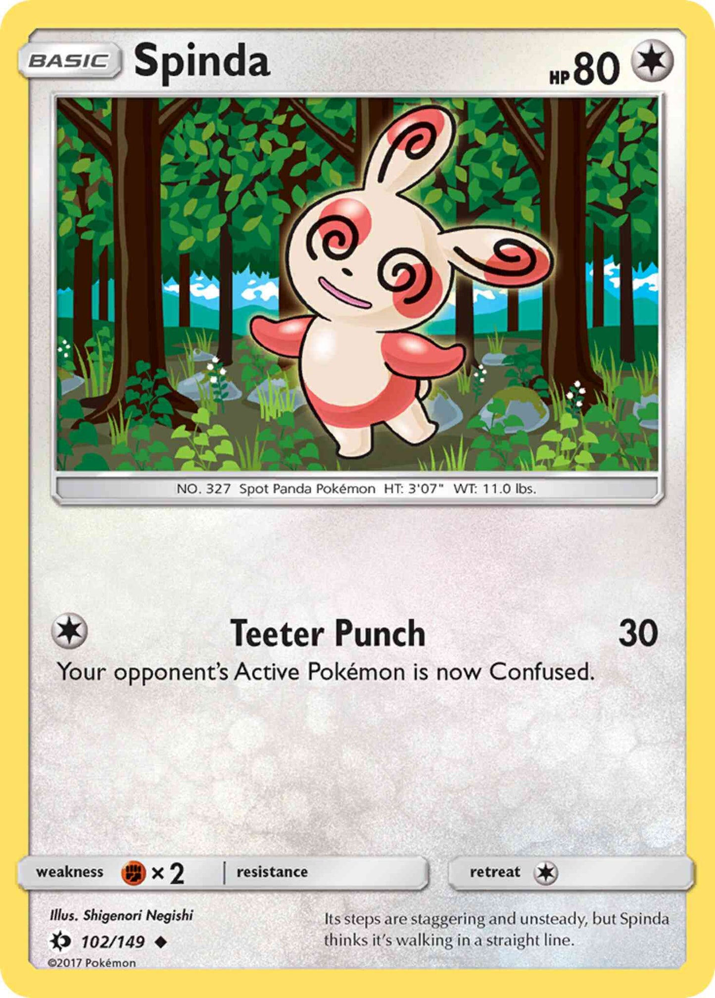 Spinda - 102/149 - Uncommon [sm1-102] [Non-Holo]