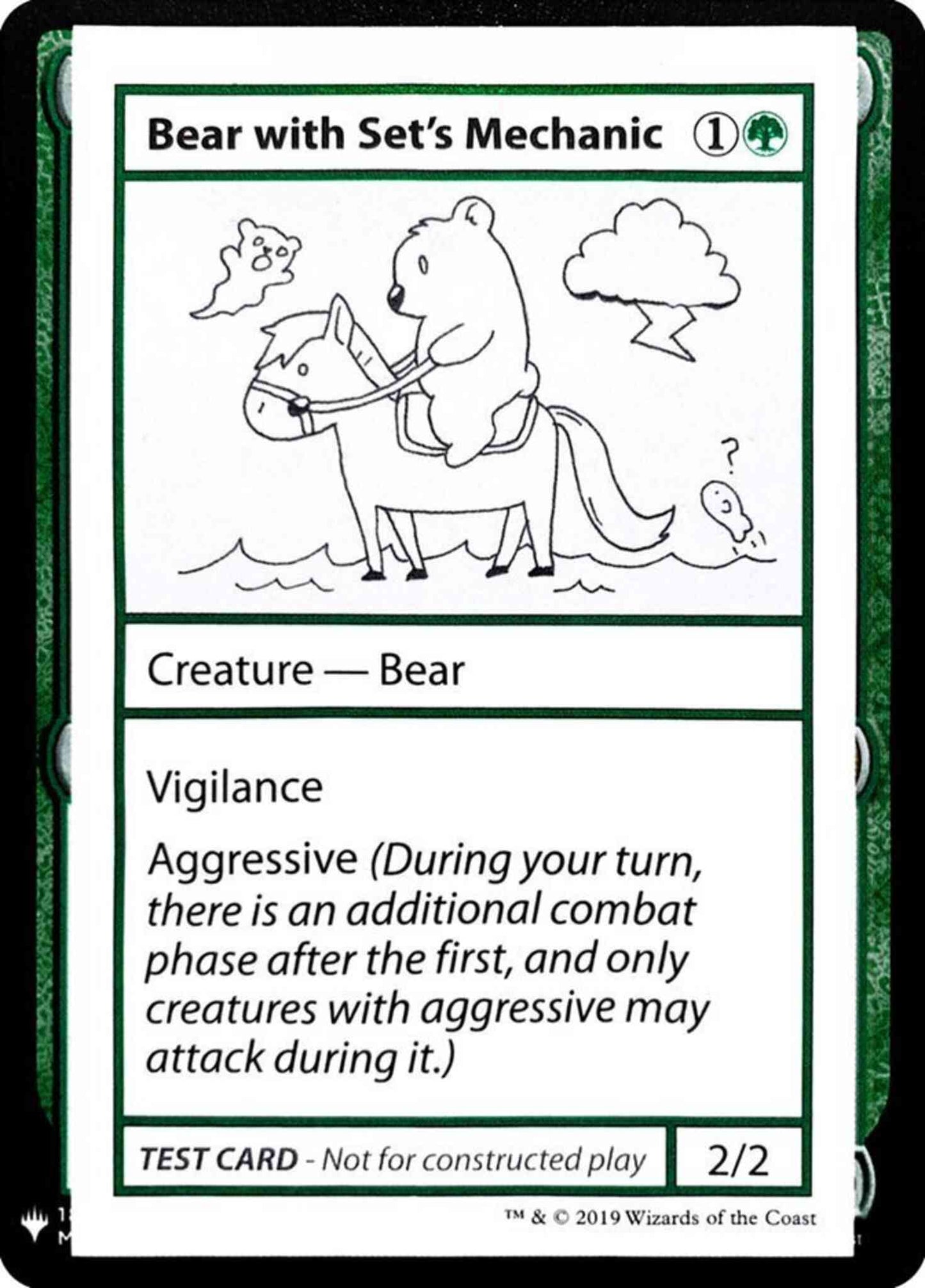 Bear with Set's Mechanic - Symbol [71] [Mystery Booster Playtest Cards 2019] [Non-Foil]