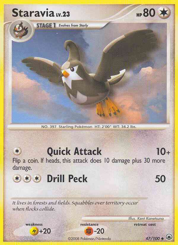 Staravia - 47/100 - Uncommon [dp5-47] [Non-Holo]