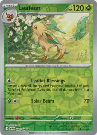 Leafeon - 011/167 - Uncommon [sv06-011] [Reverse Holo]