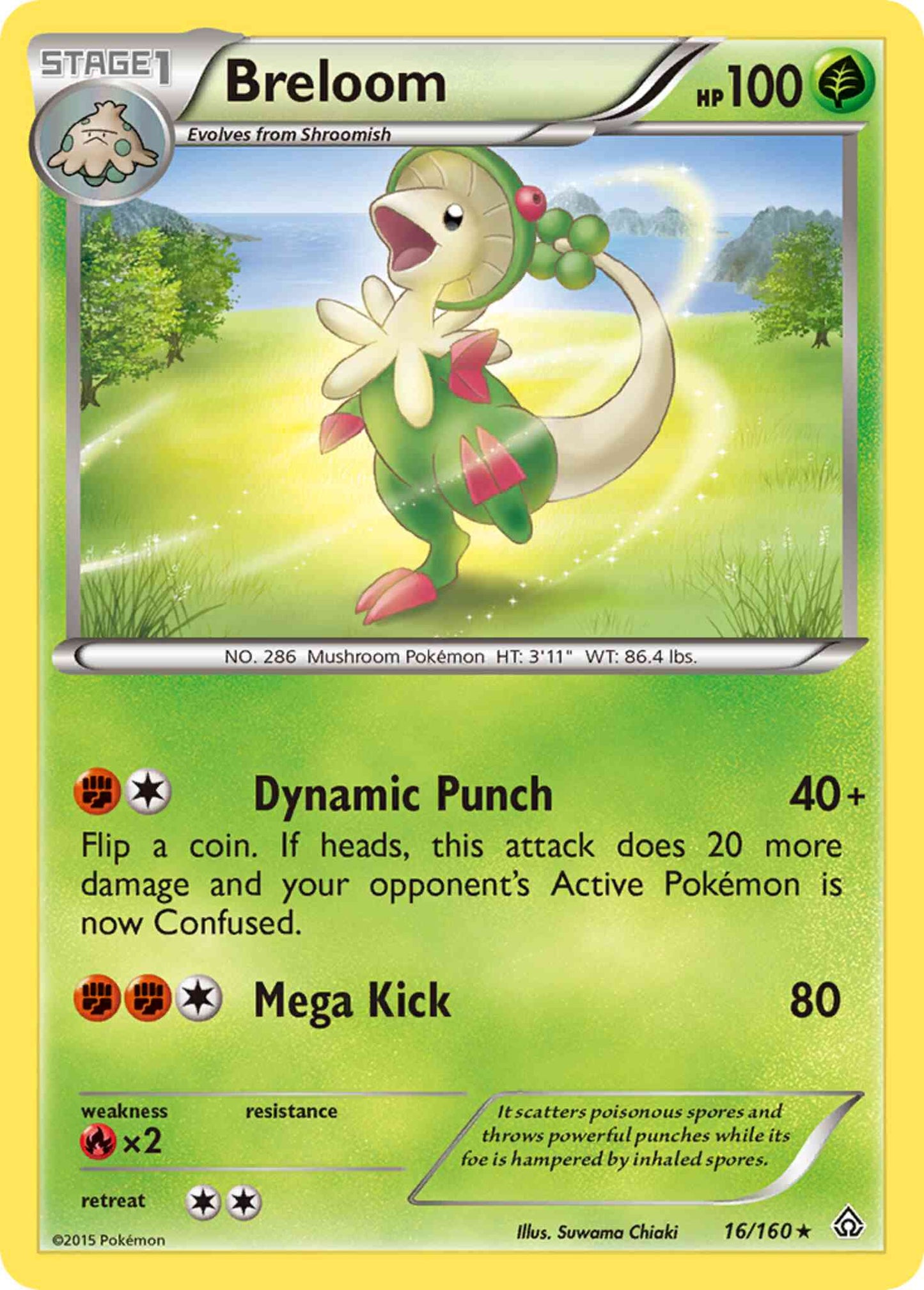 Breloom - 16/160 - Rare [xy5-16] [Non-Holo]