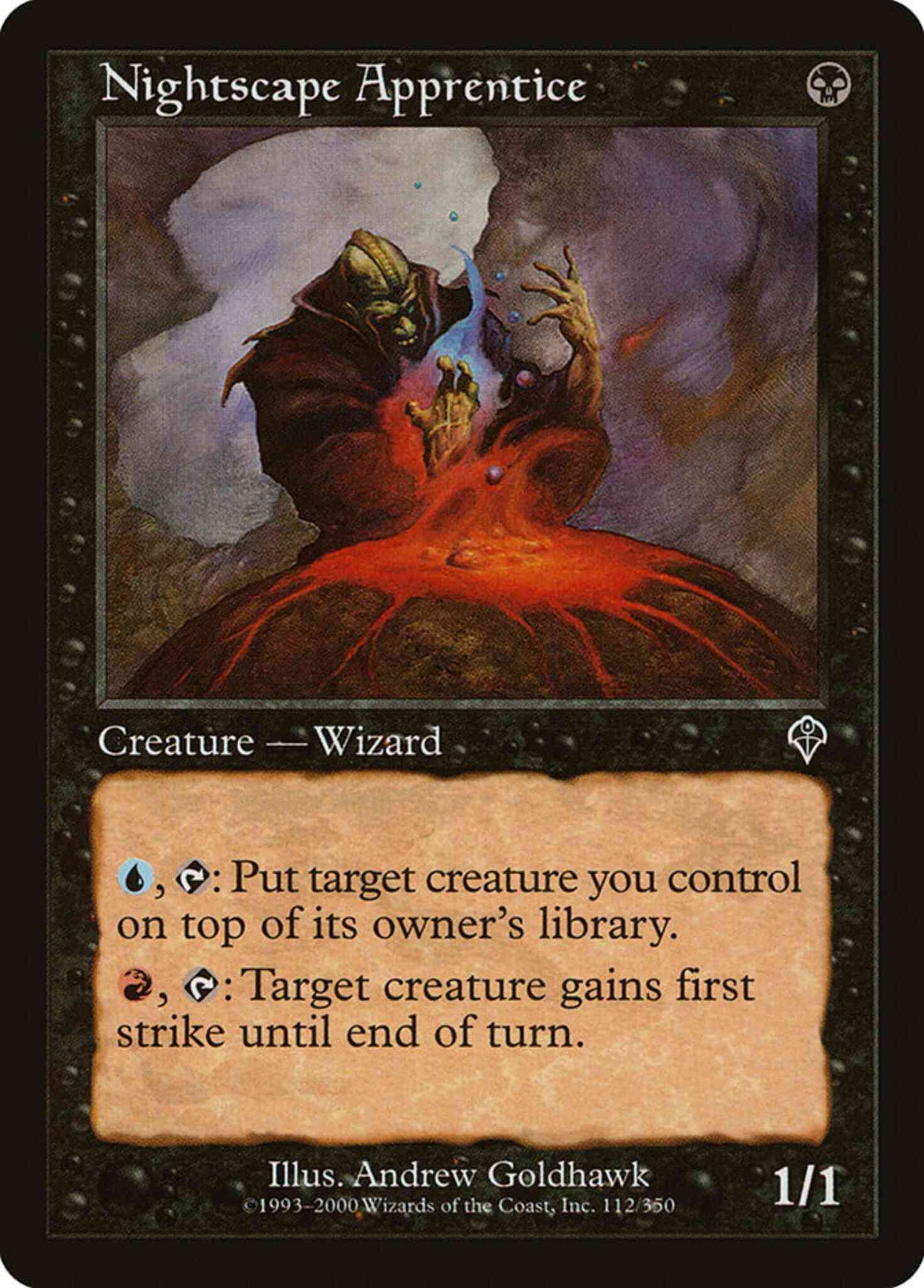 Nightscape Apprentice [112] [Invasion] [Non-Foil]
