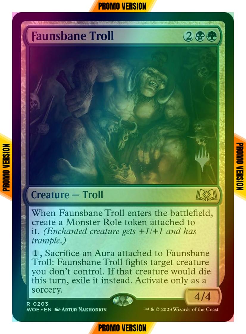 Faunsbane Troll [203p] [Promo Pack] [Wilds of Eldraine: Promos] [Foil]