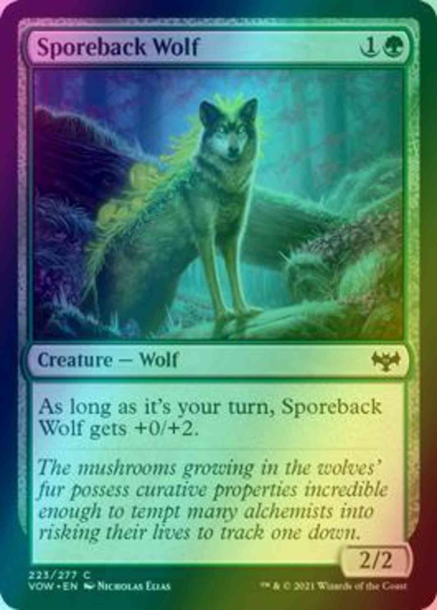 Sporeback Wolf [223] [Innistrad: Crimson Vow] [Foil]