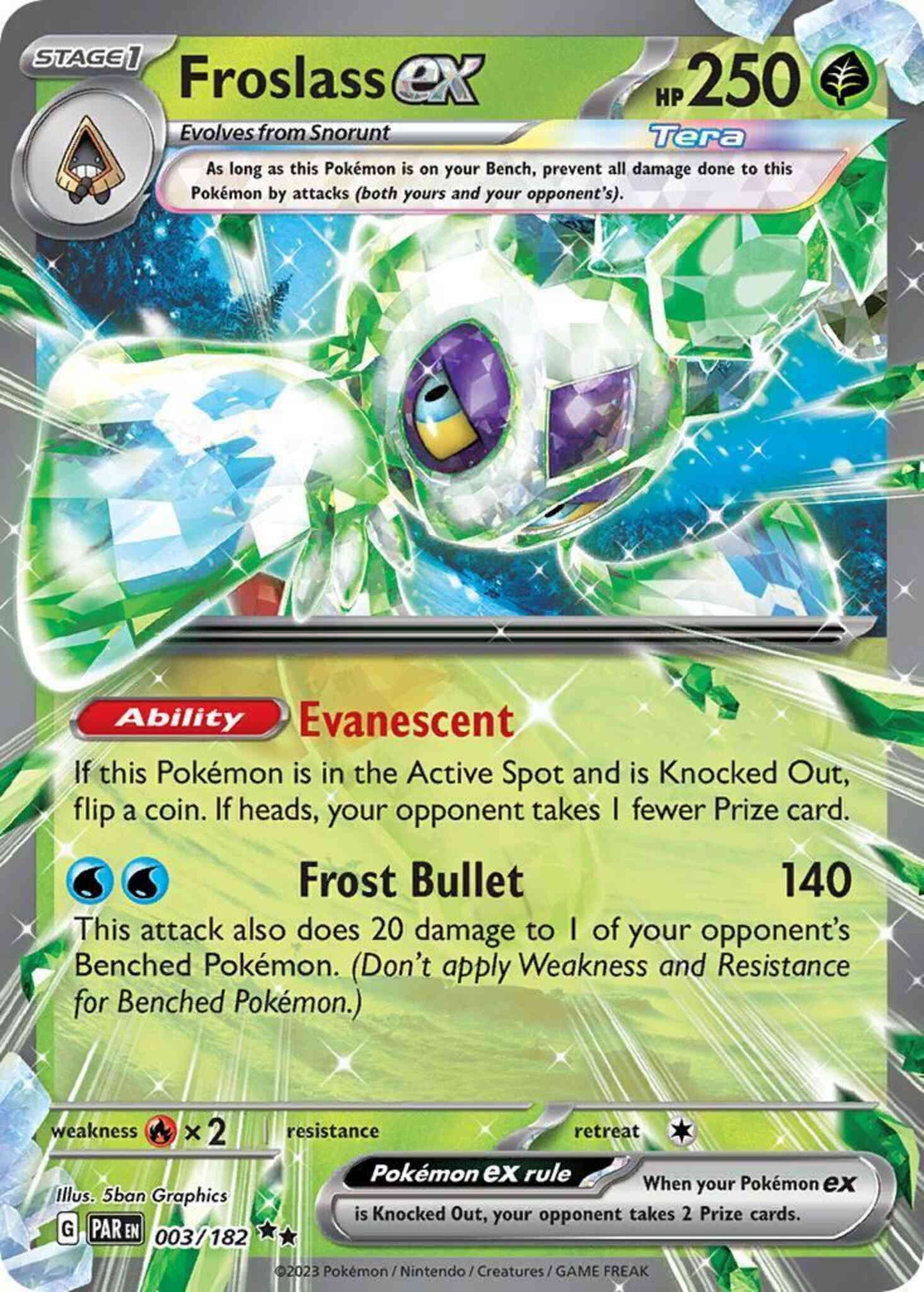Froslass ex - 003/182 - Double Rare [sv04-003] [Ultra]