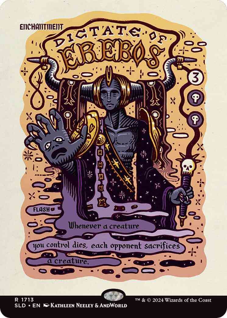 Dictate of Erebos [1713] [Borderless] [Prints of Darkness] [Secret Lair Drop] [Non-Foil]
