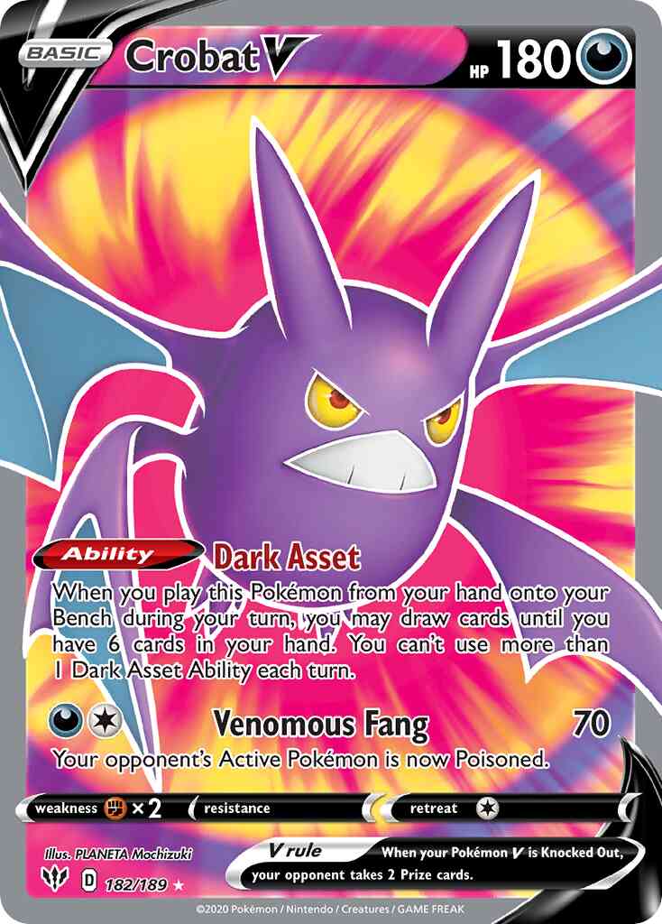 Crobat V - 182/189 - Rare Ultra [swsh3-182] [Ultra]