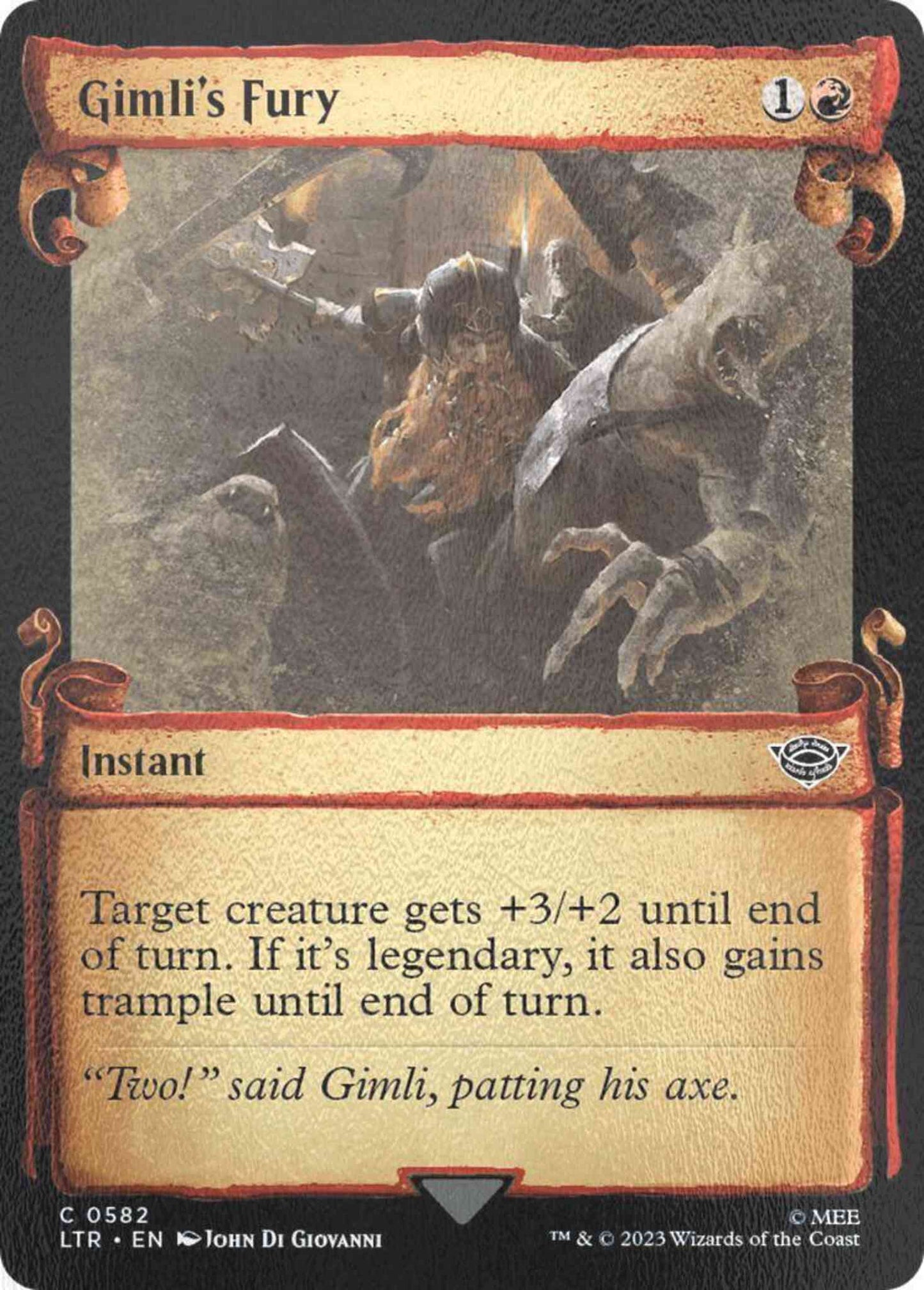 Gimli's Fury [582] [Scrolls Showcase] [The Lord of the Rings: Tales of Middle-earth] [Silver Foil]