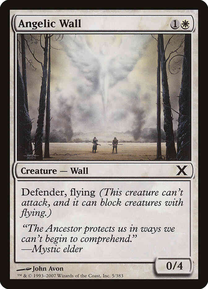 Angelic Wall [5] [Tenth Edition] [Non-Foil]