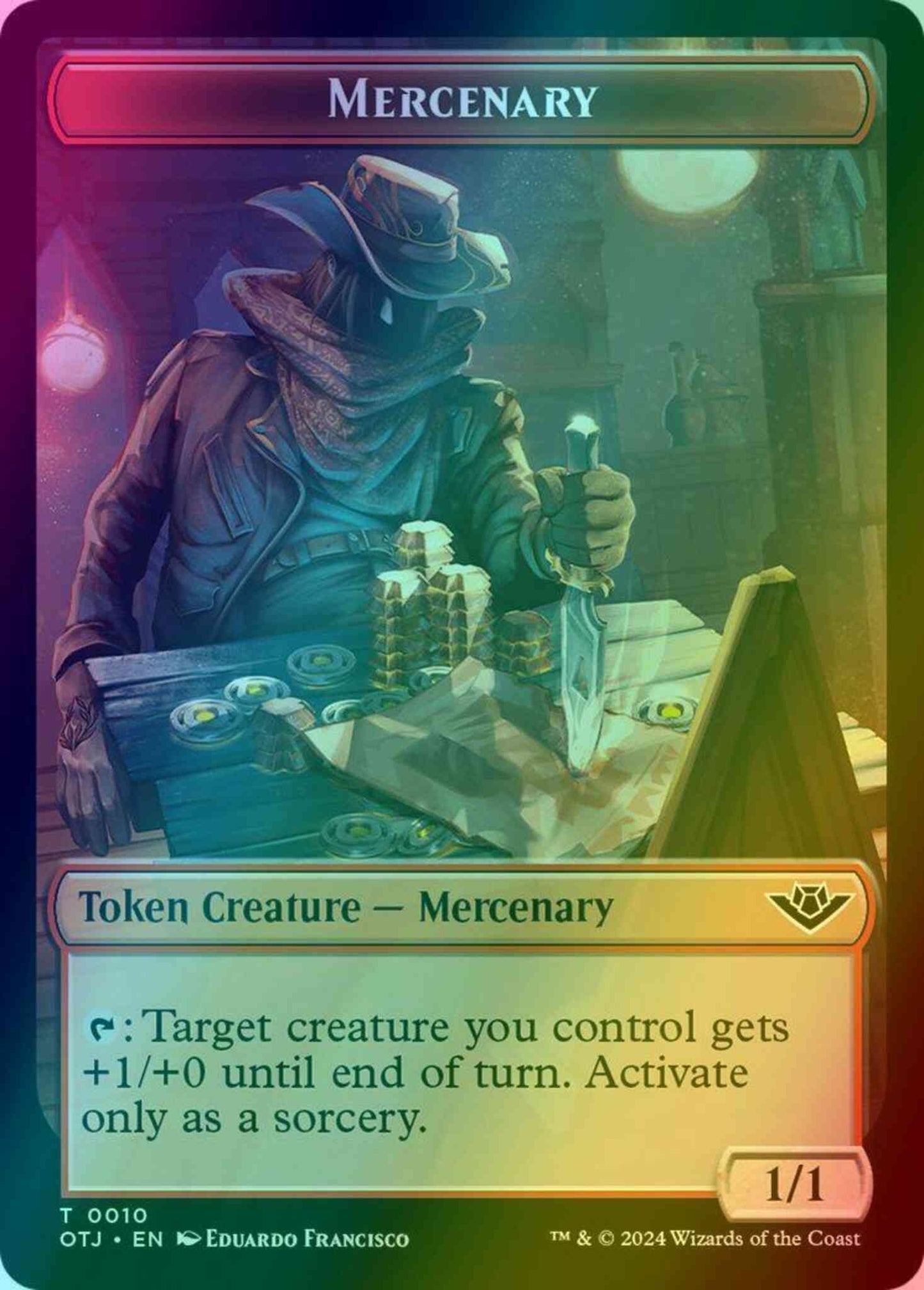 Mercenary Token (10) // Zombie Rogue Token (15) [Outlaws of Thunder Junction: Tokens] [Foil]