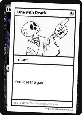 One with Death - No Symbol [45] [Mystery Booster Playtest Cards 2021] [Non-Foil]