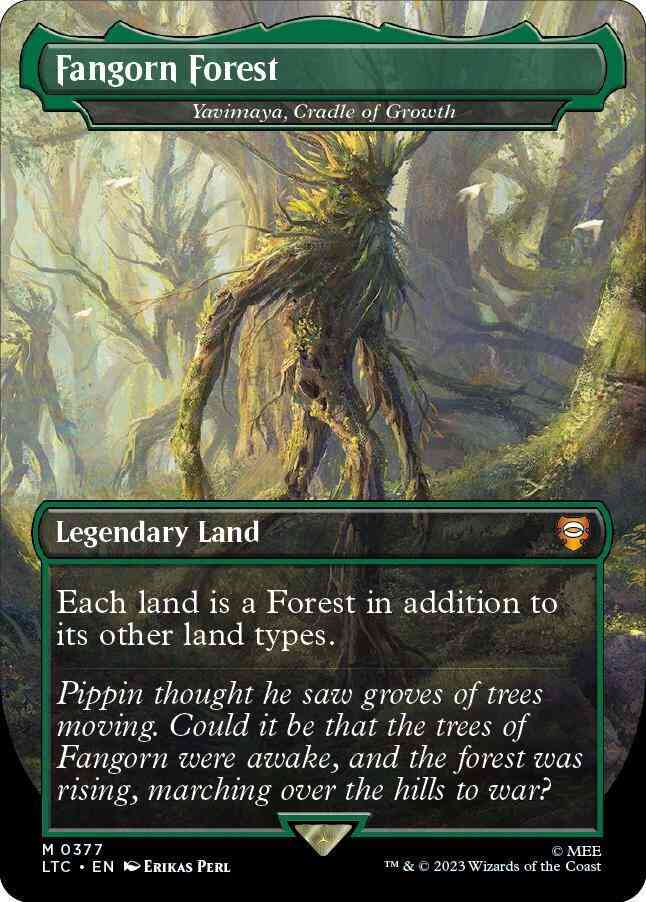 Fangorn Forest - Yavimaya, Cradle of Growth [377] [Borderless] [Realms and Relics] [The Lord of the Rings: Tales of Middle-earth: Commander] [Non-Foil]