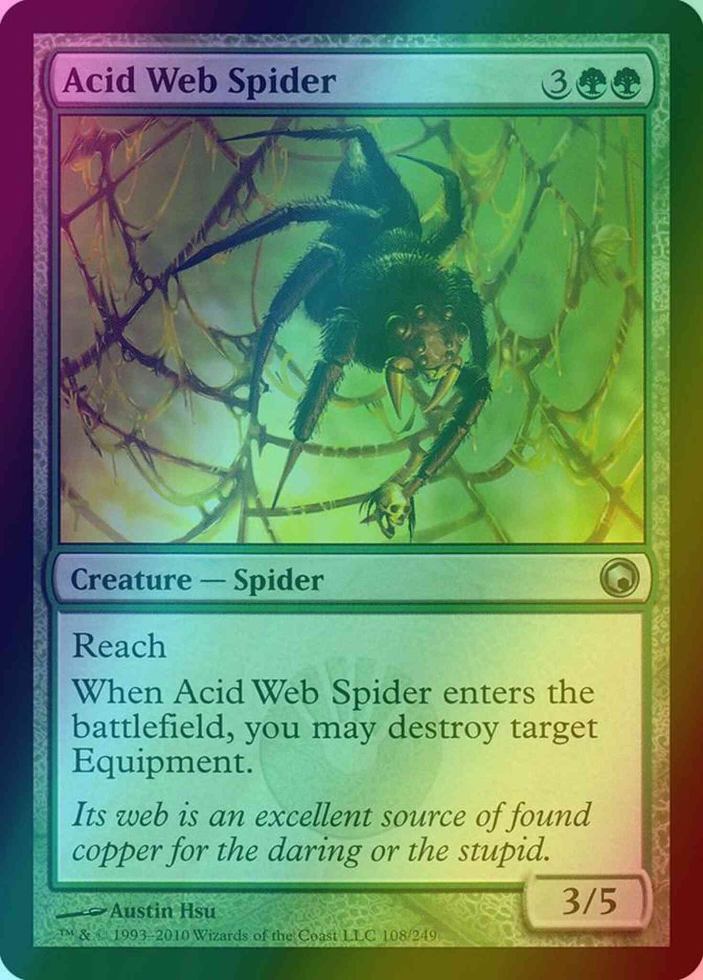 Acid Web Spider [108] [Scars Of Mirrodin] [Foil]