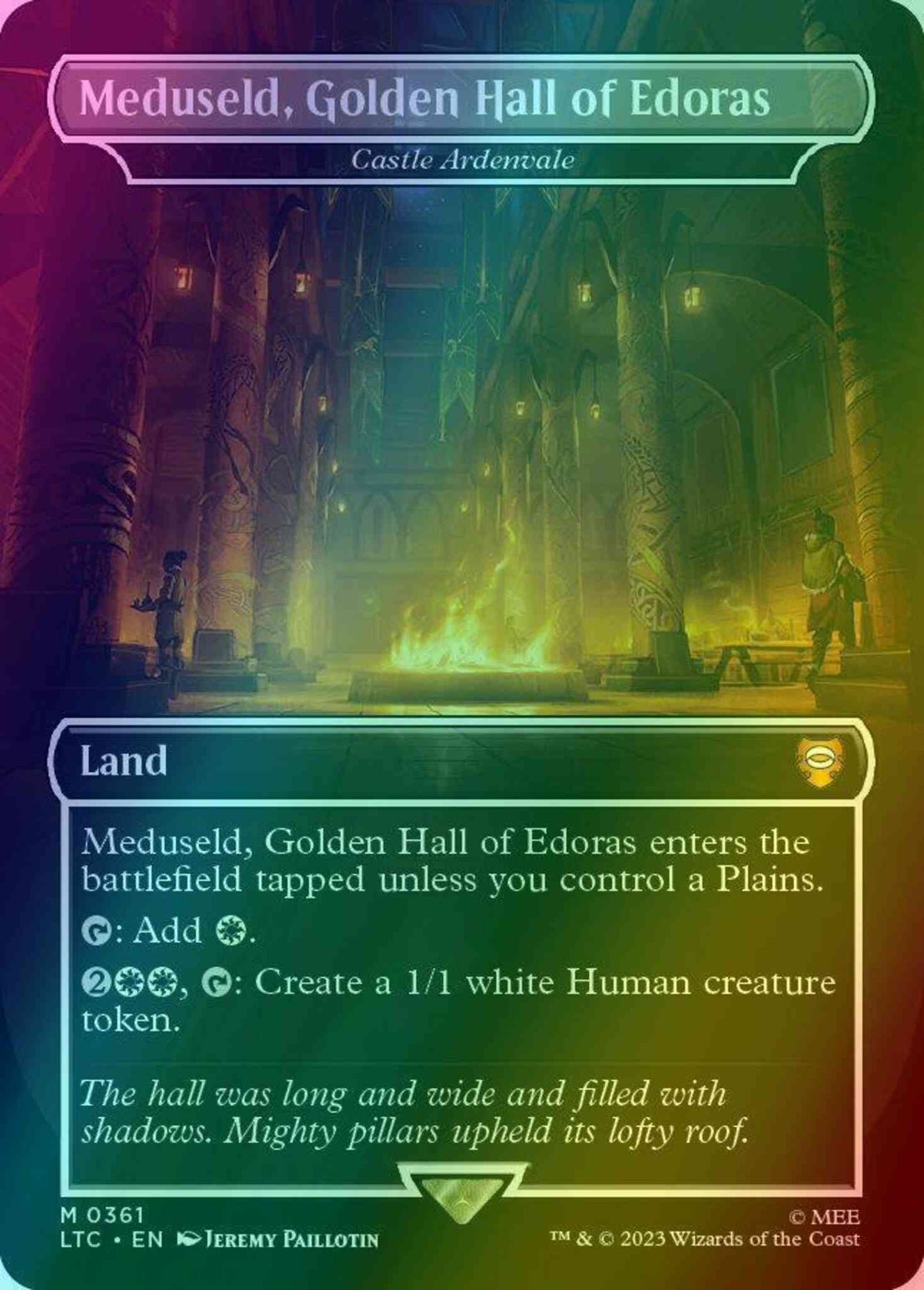 Meduseld, Golden Hall of Edoras - Castle Ardenvale [361] [Borderless] [Realms and Relics] [The Lord of the Rings: Tales of Middle-earth: Commander] [Foil]