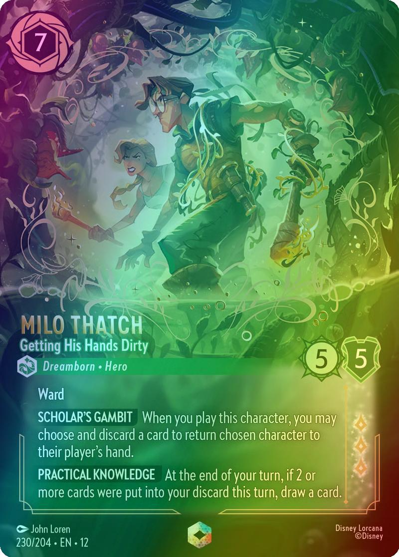 Milo Thatch - Getting His Hands Dirty (Enchanted) - 230/204 [Wilds Unknown] [Holofoil]