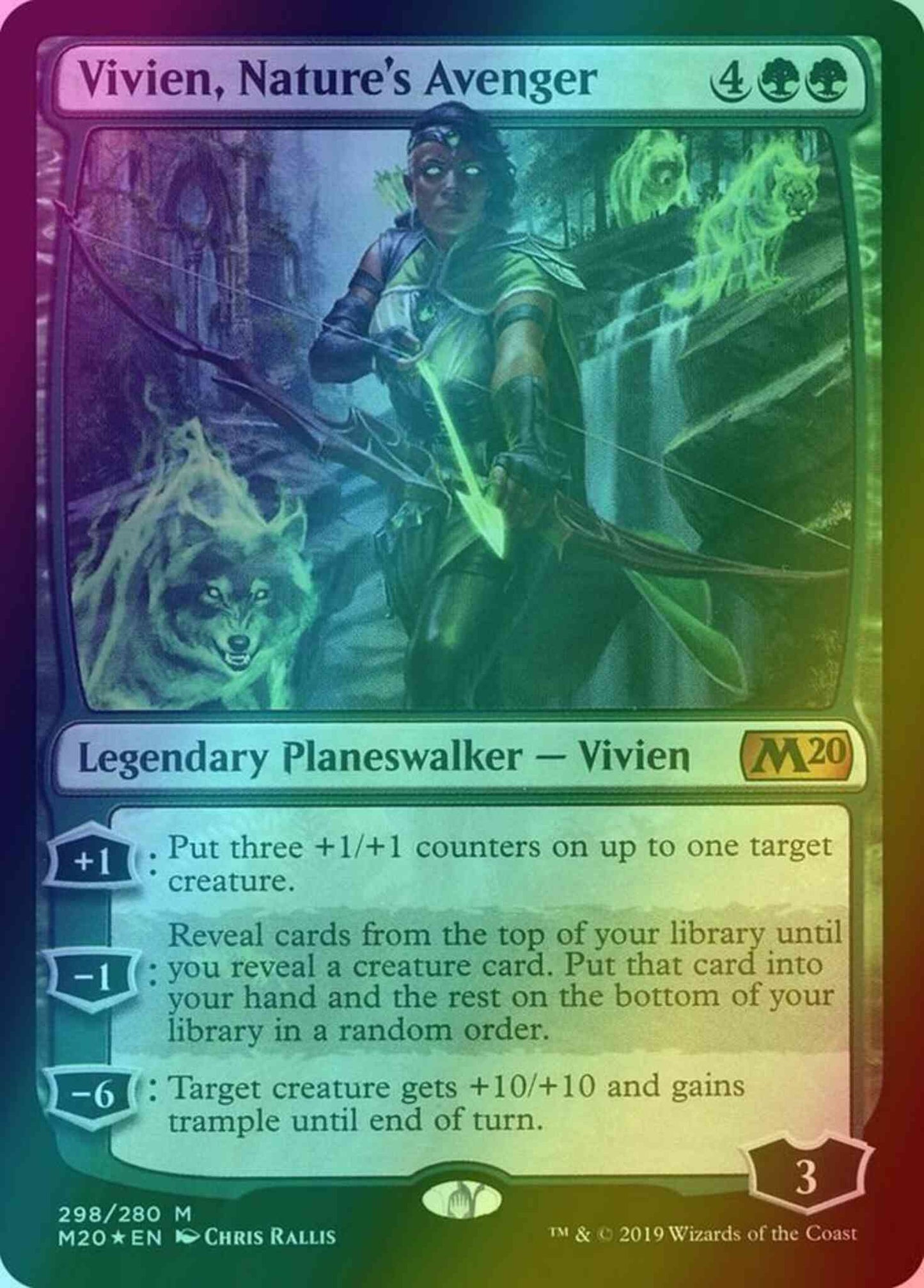 Vivien, Nature's Avenger [298] [Planeswalker Deck Exclusive] [Core Set 2020] [Foil]