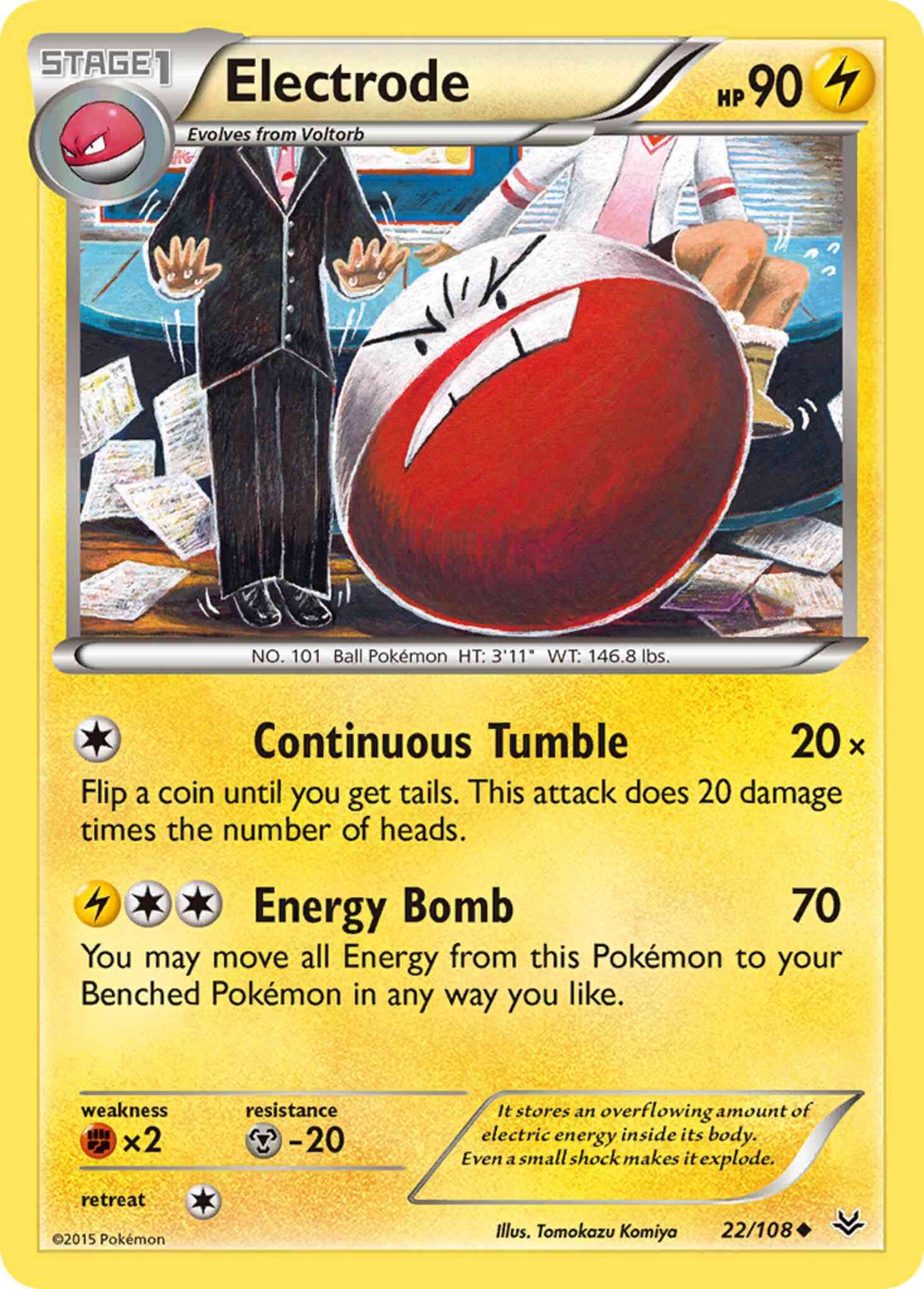Electrode - 22/108 - Uncommon [xy6-22] [Reverse Holo]
