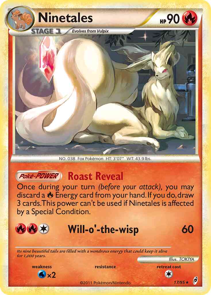 Ninetales - 17/95 - Rare Holo [col1-17] [Reverse Holo]