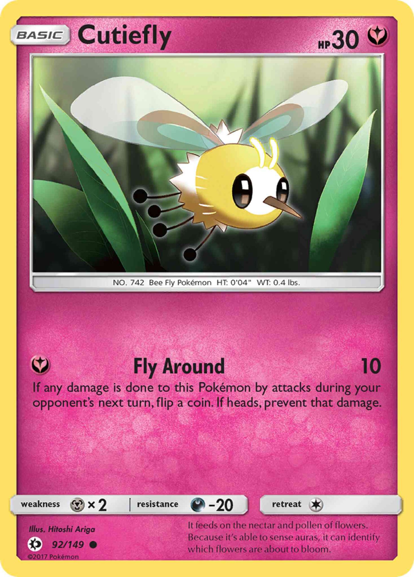 Cutiefly - 92/149 - Common [sm1-92] [Reverse Holo]