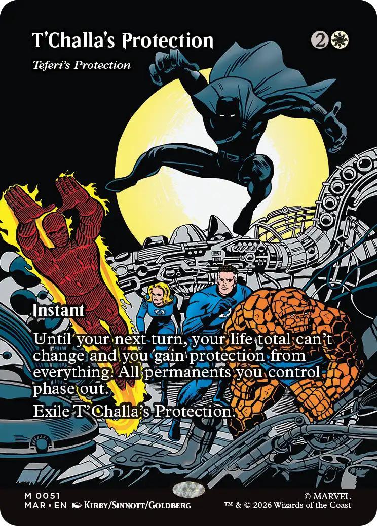 T'Challa's Protection - Teferi's Protection [51] [Borderless] [Source Material] [Marvel Universe] [Non-Foil]