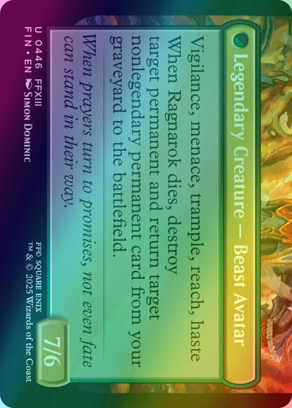 Fang, Fearless l'Cie // Ragnarok, Divine Deliverance [446] [Extended Art] [FINAL FANTASY] [Foil]