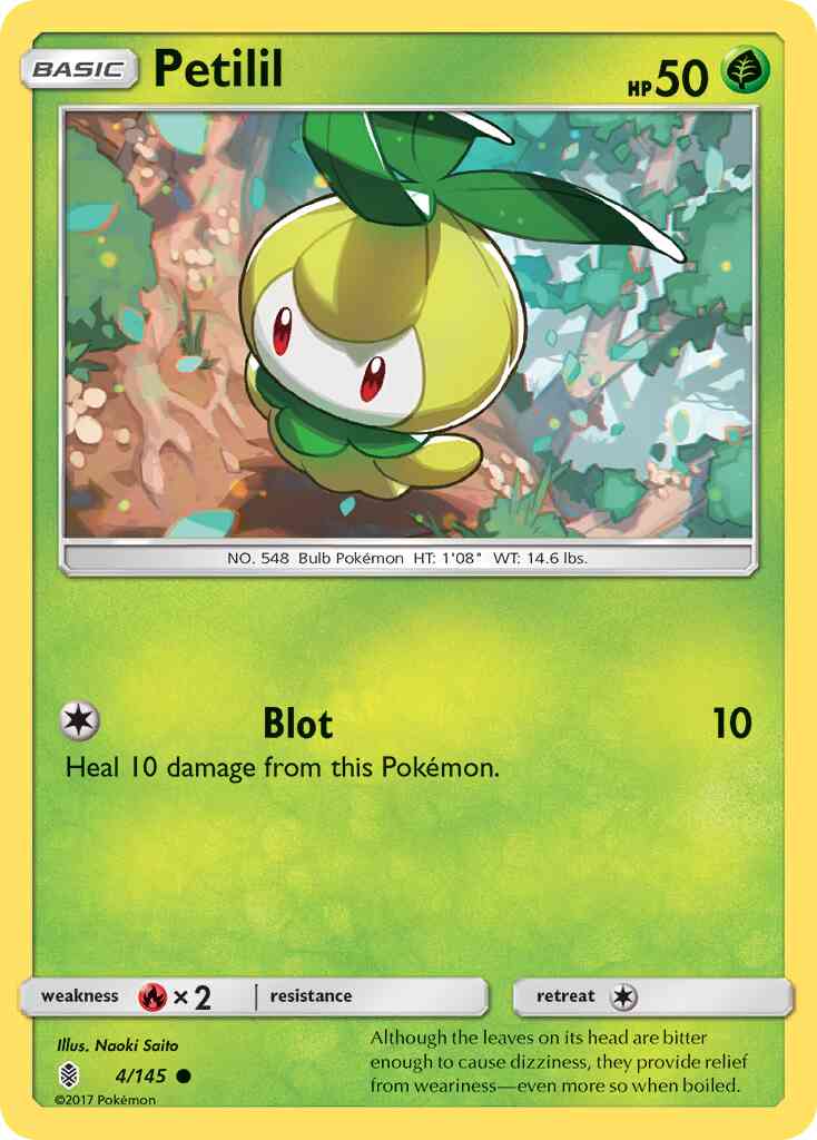 Petilil - 4/145 - Common [sm2-4] [Reverse Holo]