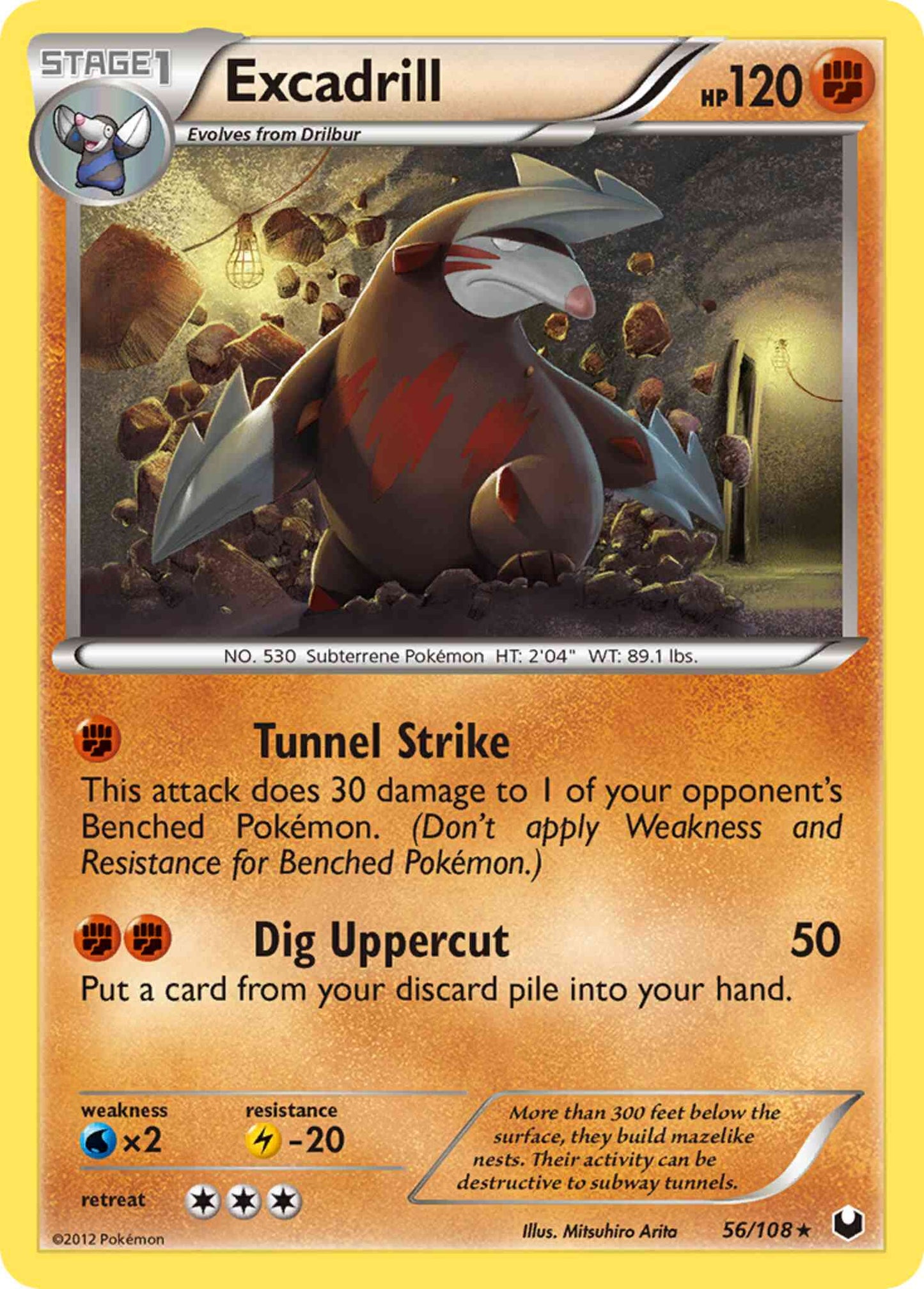 Excadrill - 56/108 - Rare [bw5-56] [Non-Holo]