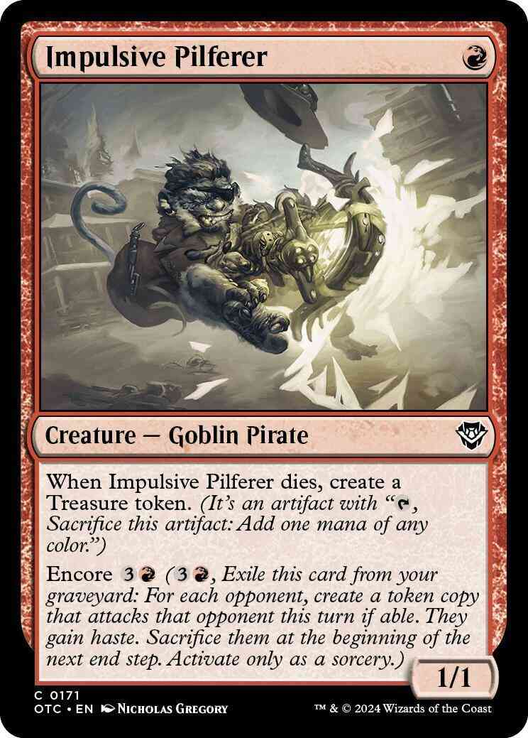 Impulsive Pilferer [171] [Outlaws of Thunder Junction: Commander] [Non-Foil]