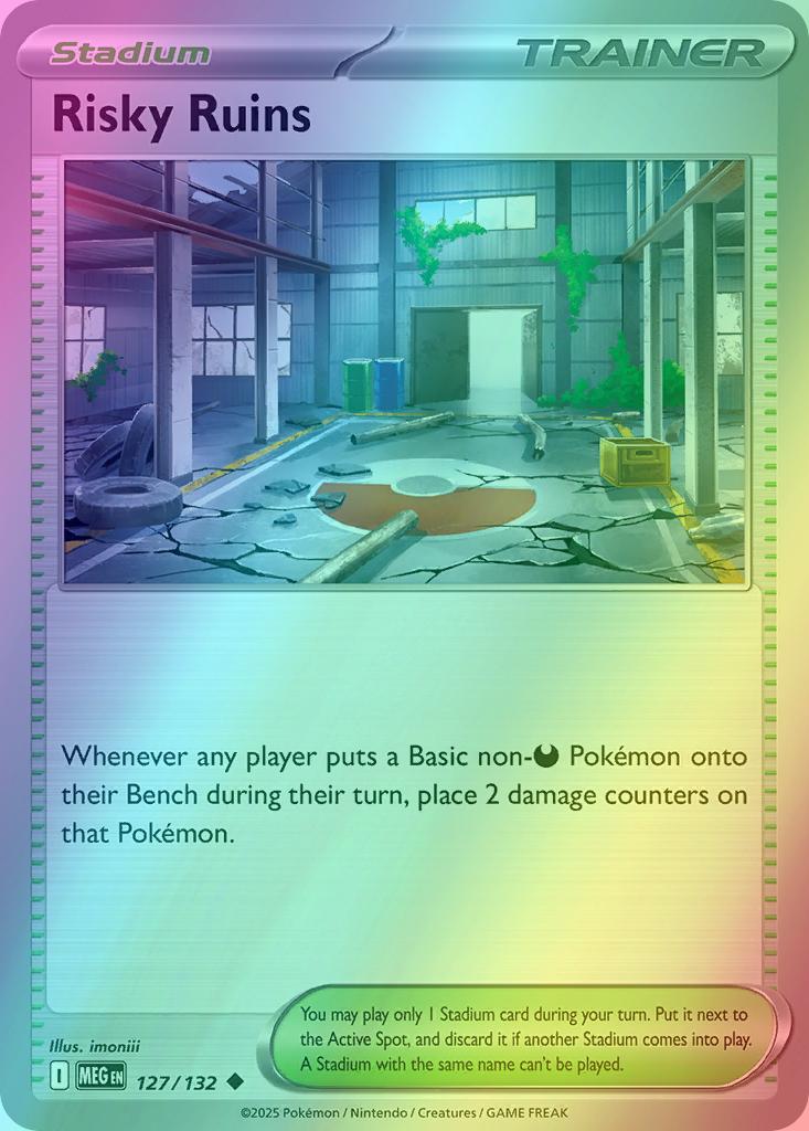 Risky Ruins - 127/132 - Uncommon [me01-127] [Reverse Holo]