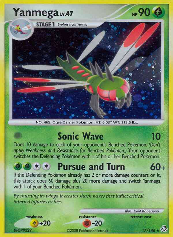 Yanmega - 17/146 - Rare Holo [dp6-17] [Reverse Holo]