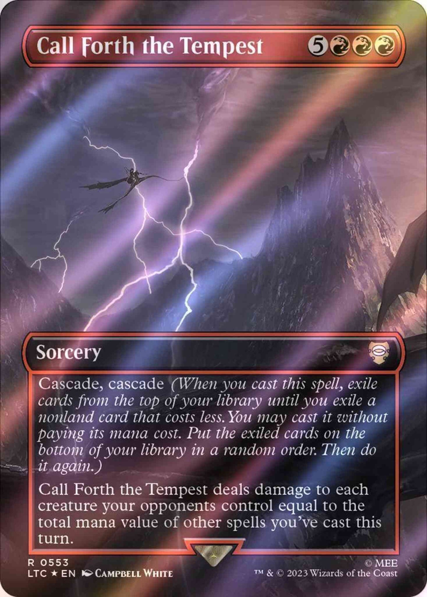 Call Forth the Tempest [553] [Borderless] [The Lord of the Rings: Tales of Middle-earth: Commander] [Surge Foil]