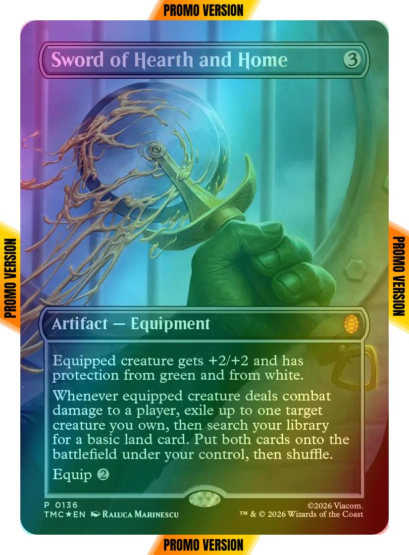 Sword of Hearth and Home [136] [Borderless] [Pizza Bundle] [Teenage Mutant Ninja Turtles Eternal] [Foil]