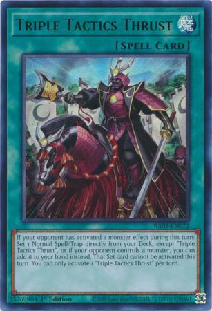 Triple Tactics Thrust - RA03-EN072 - Ultra Rare - 1st Edition