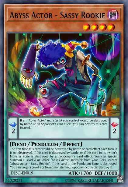 Abyss Actor - Sassy Rookie - DESO-EN019 - Super Rare - 1st Edition