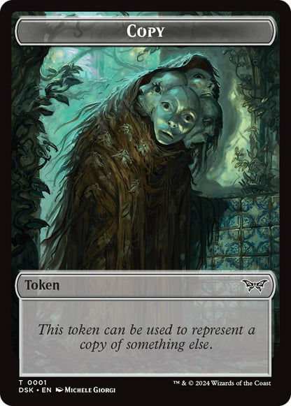 Copy Token (01) // Shark Token (04) [Duskmourn: House of Horror: Commander: Tokens] [Non-Foil]
