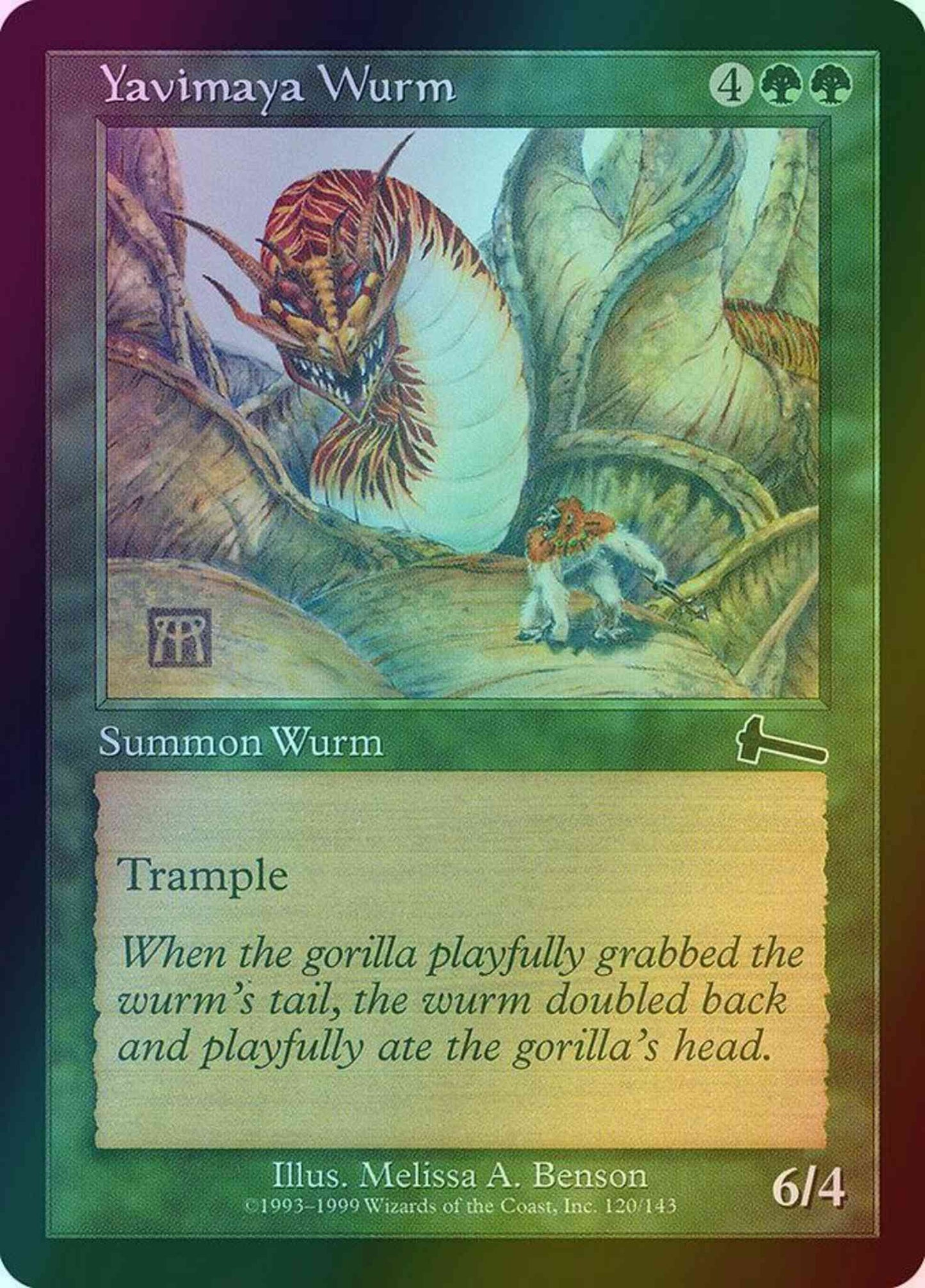 Yavimaya Wurm [120] [Urza's Legacy] [Foil]