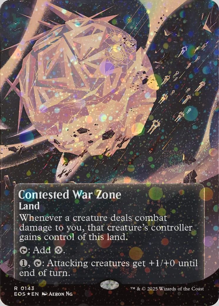 Contested War Zone [143] [Borderless] [Poster] [Edge of Eternities: Stellar Sights] [Galaxy Foil]