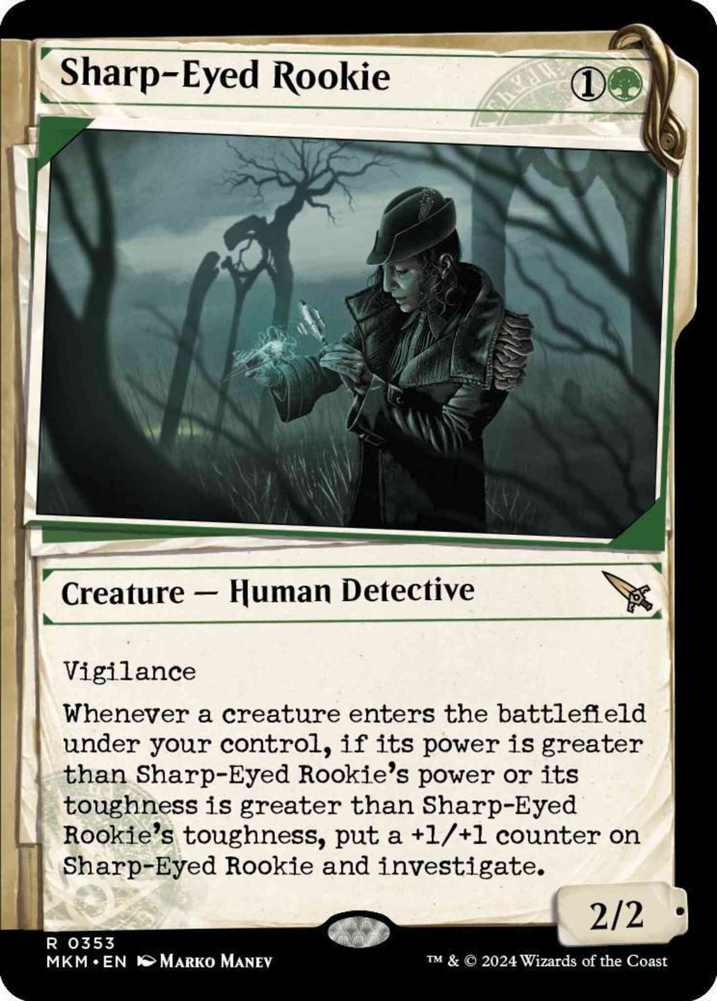 Sharp-Eyed Rookie [353] [Dossier Showcase] [Murders at Karlov Manor] [Non-Foil]