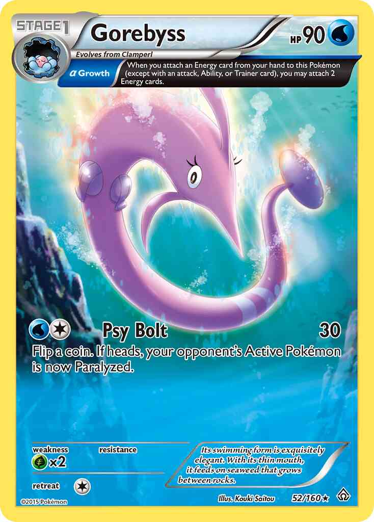 Gorebyss - 52/160 - Rare [xy5-52] [Reverse Holo]
