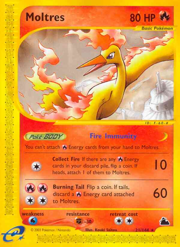 Moltres - 21/144 - Rare [ecard3-21] [Reverse Holo]