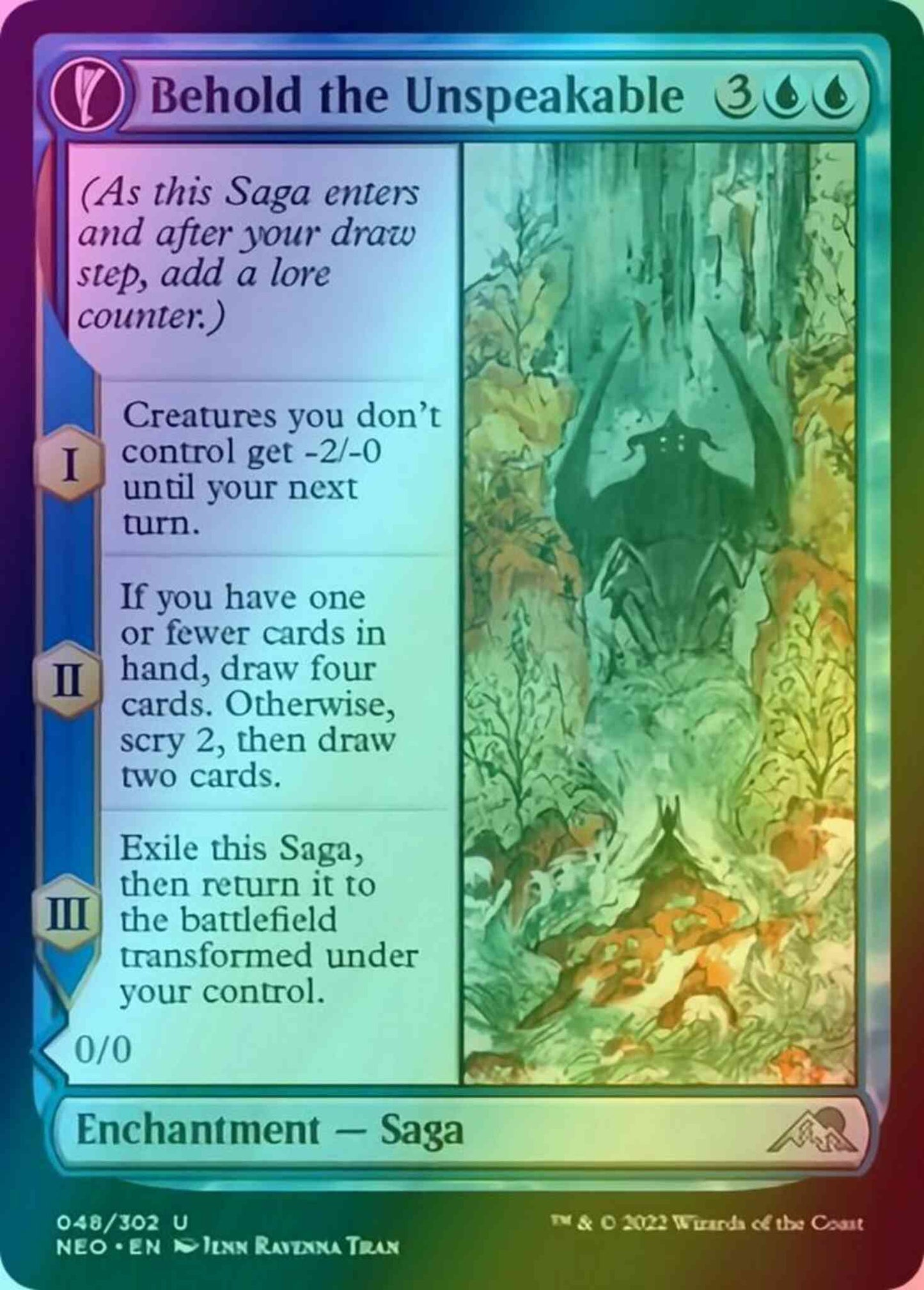 Behold the Unspeakable // Vision of the Unspeakable [48] [Kamigawa: Neon Dynasty] [Foil]