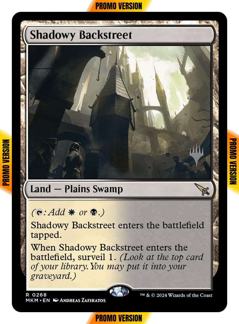 Shadowy Backstreet [268p] [Promo Pack] [Murders at Karlov Manor: Promos] [Non-Foil]