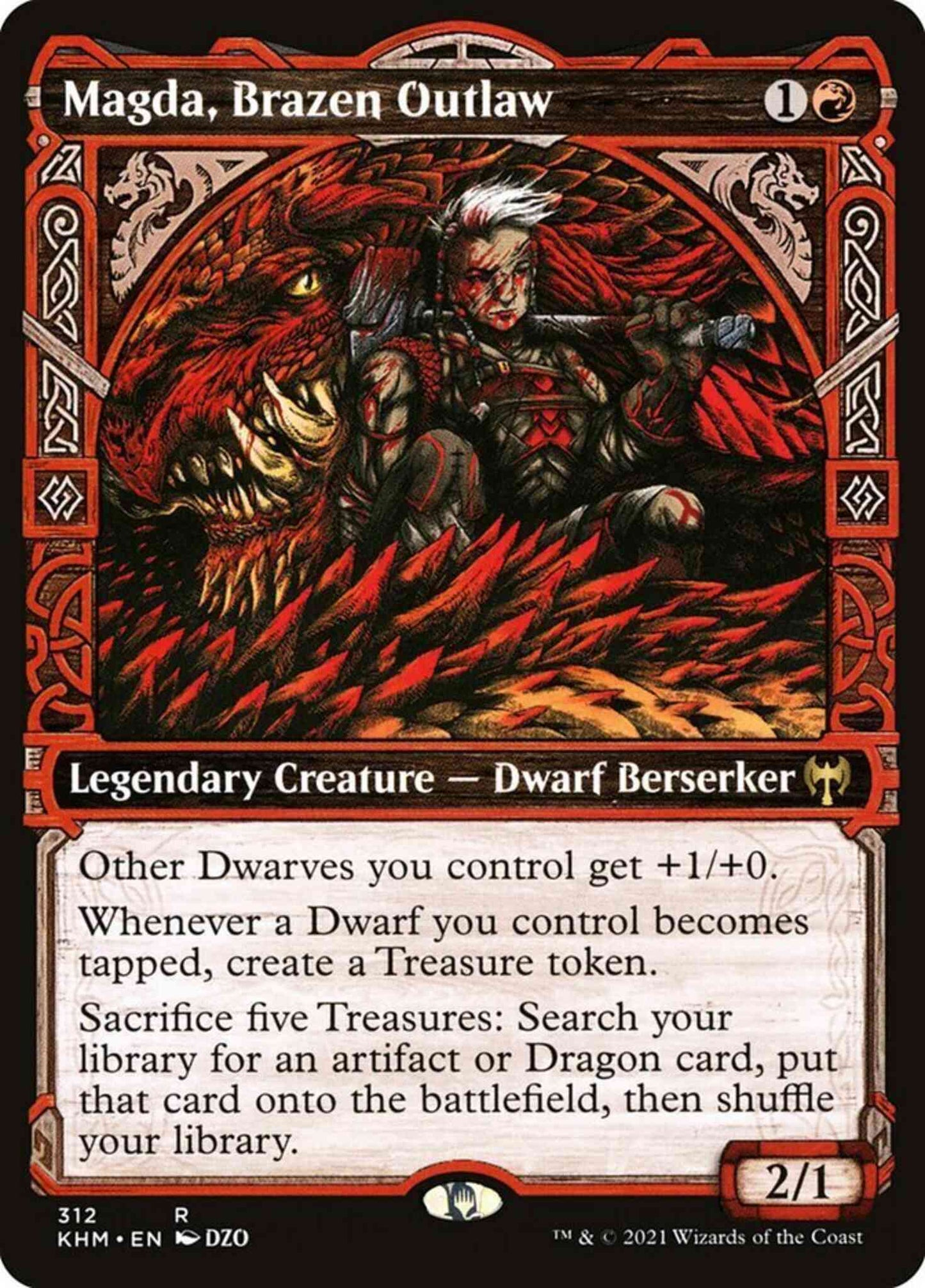 Magda, Brazen Outlaw [312] [Showcase] [Kaldheim] [Non-Foil]