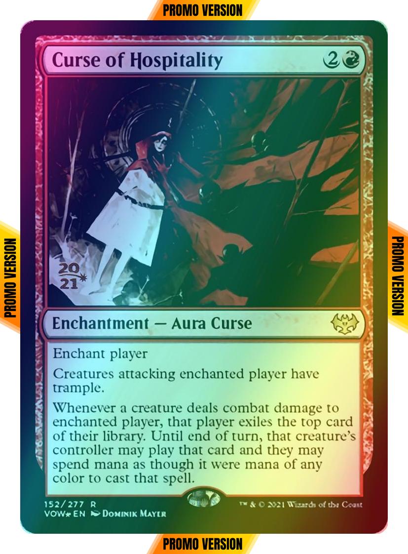 Curse of Hospitality [Prerelease] [152s] [Innistrad: Crimson Vow: Promos] [Foil]
